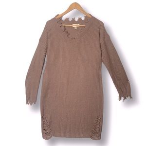 ‘SAY WHAT?’ BLUSH KNITTED SWEATER DRESS!!